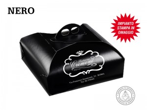 SCATOLE PORTA TORTE PERSONALIZZATE NERO